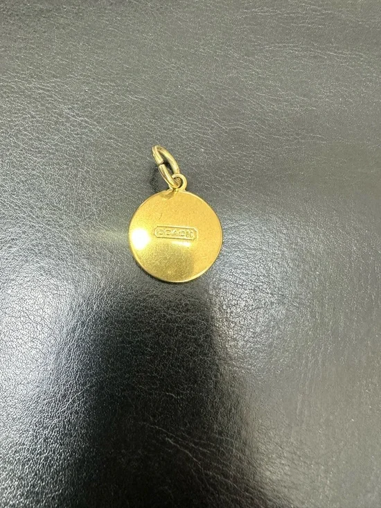 Coach Round brass bag charm - Picture 3 of 4